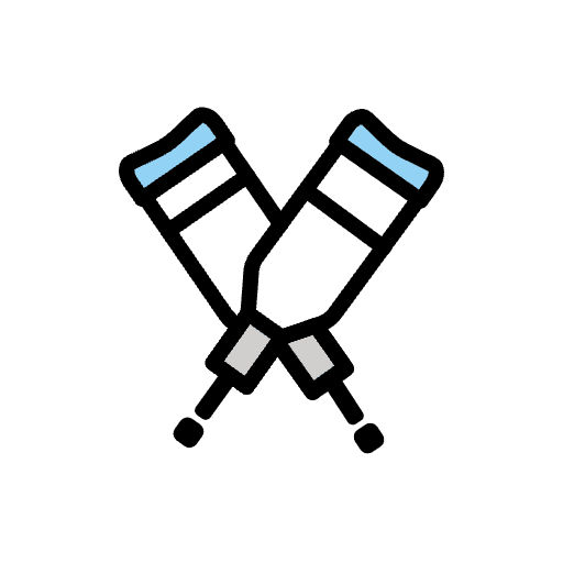 Crutches Element from OpenMoji Emoji Set