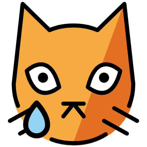 Crying Cat Emoji from OpenMoji Emoji Set