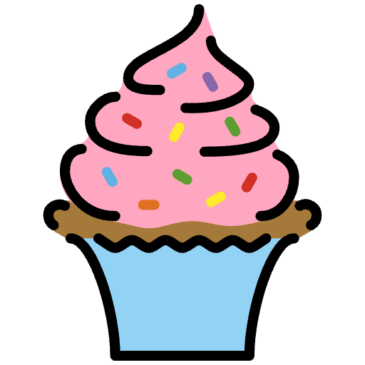 Cupcake Emoji from OpenMoji Emoji Set