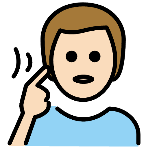 Deaf Man Light Skin Tone Emoji from OpenMoji Set