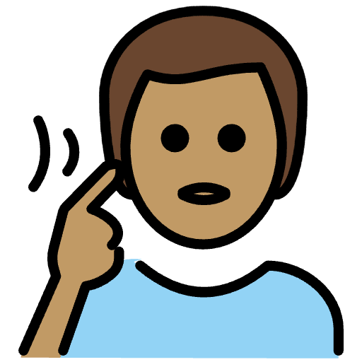 Deaf Man Medium Skin Tone Emoji from OpenMoji Emoji Set