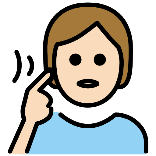 Deaf Person Light Skin Tone Emoji from OpenMoji Set