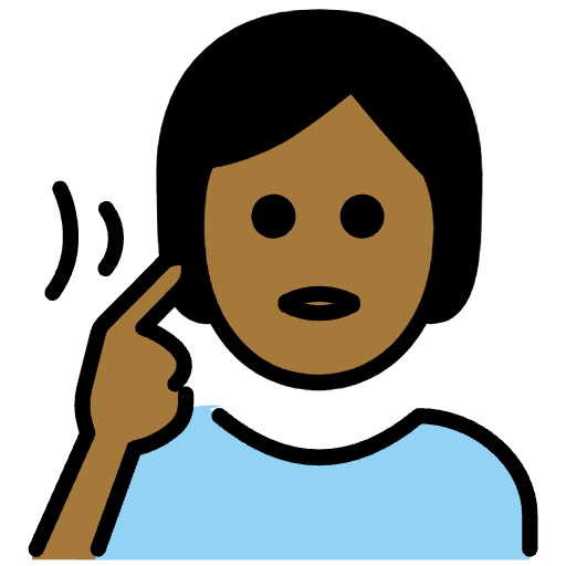 Deaf Person Medium Dark Skin Tone Element from OpenMoji Emoji Set