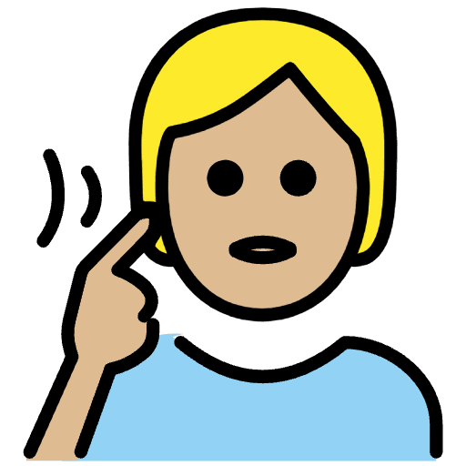 Deaf Person Medium Light Skin Tone Element from OpenMoji Emoji Set