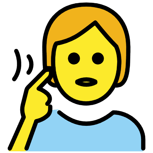 Deaf Person Emoji from OpenMoji Set