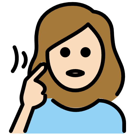 Deaf Woman Light Skin Tone Emoji from OpenMoji Set