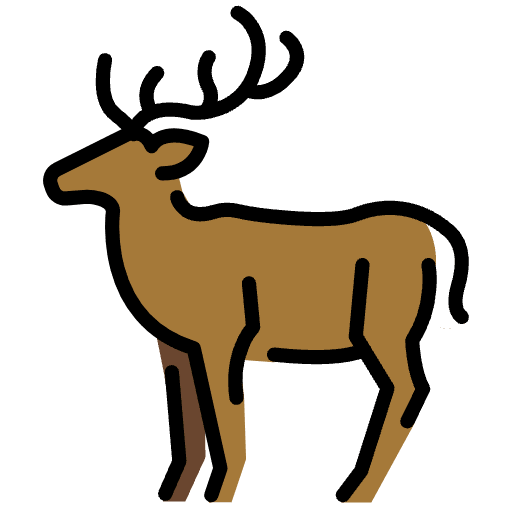 Deer Element from OpenMoji Emoji Set