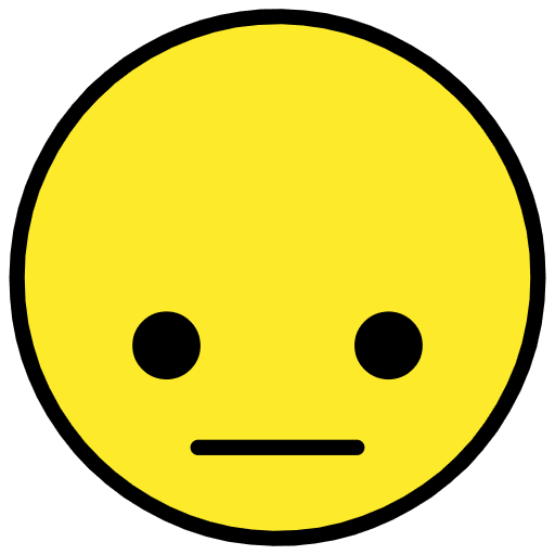 Dejected Face Element from OpenMoji Emoji Set