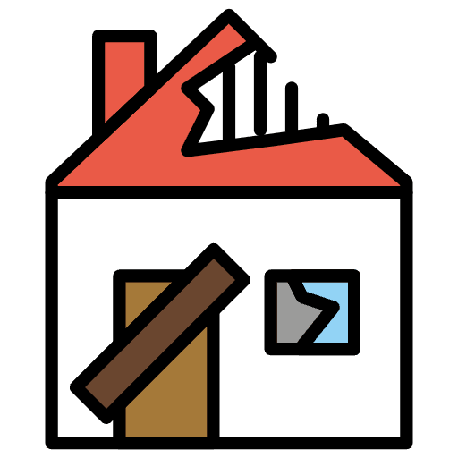 Derelict House Emoji from OpenMoji Emoji Set