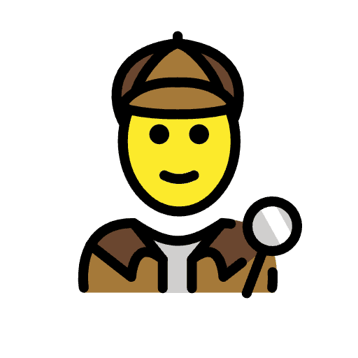 Detective Emoji from OpenMoji Emoji Set