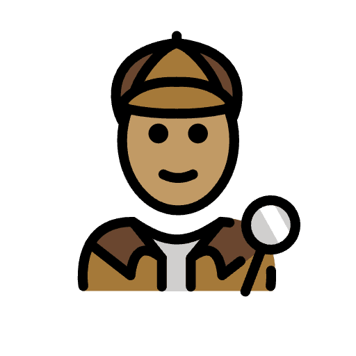Detective Medium Skin Tone Element from OpenMoji Emoji Set