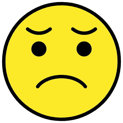 Disappointed Face Emoji from OpenMoji Set