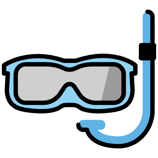 Diving Mask Emoji from OpenMoji Emoji Set