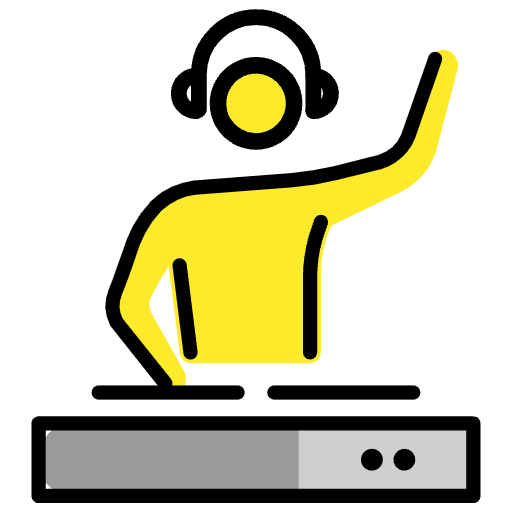 Dj Man Emoji from OpenMoji Set