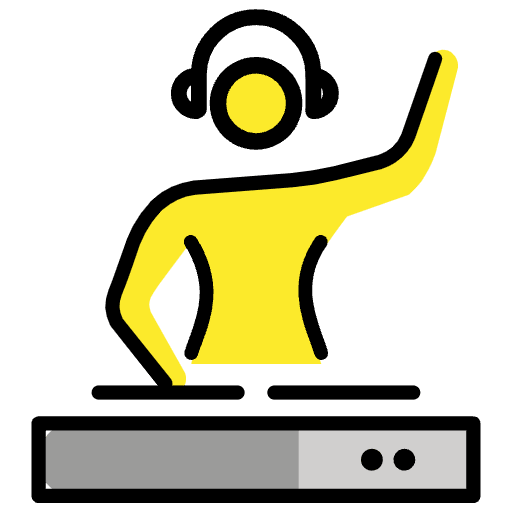 Dj Woman Emoji from OpenMoji Set