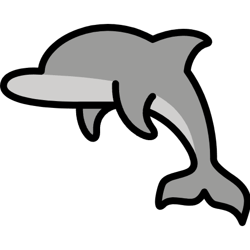 Dolphin Emoji from OpenMoji Emoji Set
