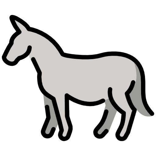 Donkey Emoji from OpenMoji Set