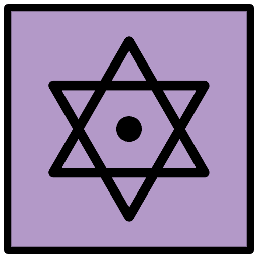 Dotted Six Pointed Star Emoji from OpenMoji Set