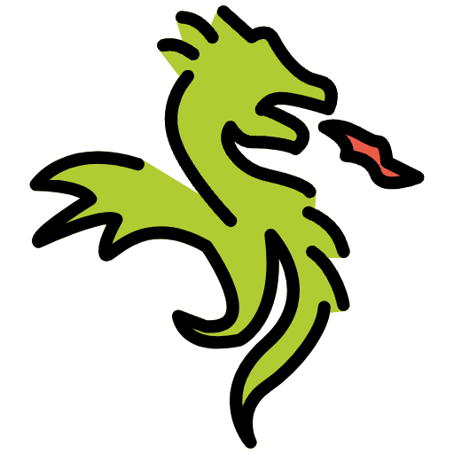 Dragon Emoji from OpenMoji Emoji Set