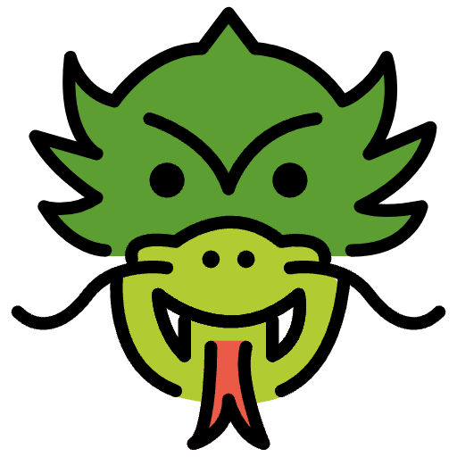 Dragon Face Emoji from OpenMoji Set
