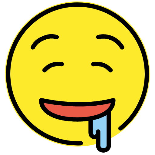Drooling Face Emoji from OpenMoji Emoji Set