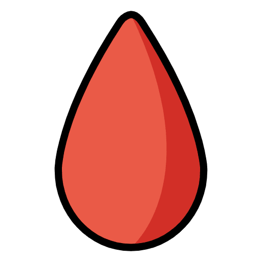 Drop Of Blood Emoji from OpenMoji Emoji Set