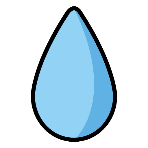 Droplet Emoji from OpenMoji Emoji Set
