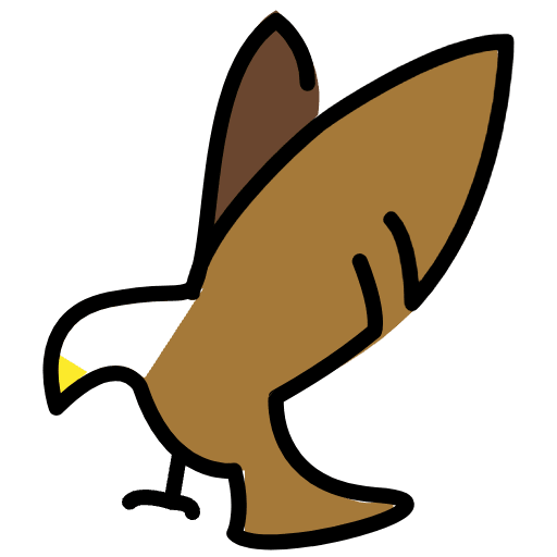 Eagle Emoji from OpenMoji Emoji Set