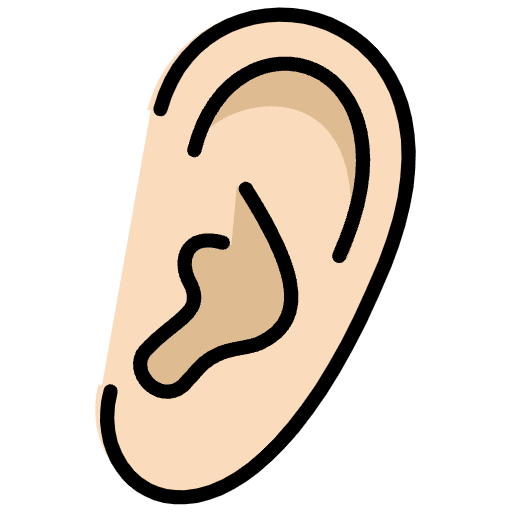 Ear Light Skin Tone Emoji from OpenMoji Emoji Set