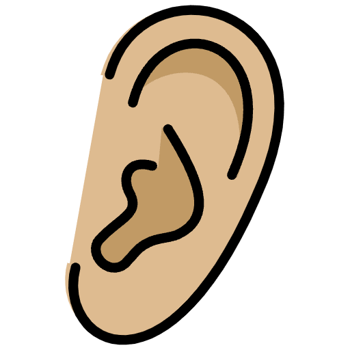 Ear Medium Light Skin Tone Element from OpenMoji Emoji Set