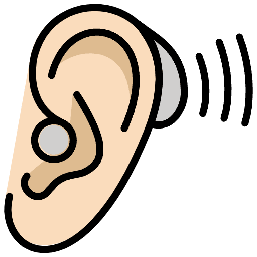 Ear With Hearing Aid Light Skin Tone Emoji from OpenMoji Emoji Set