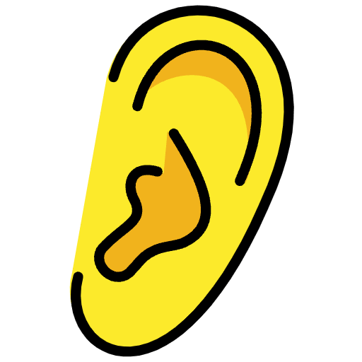 Ear Emoji from OpenMoji Emoji Set
