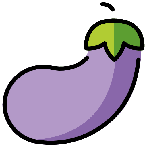 Eggplant Emoji from OpenMoji Emoji Set