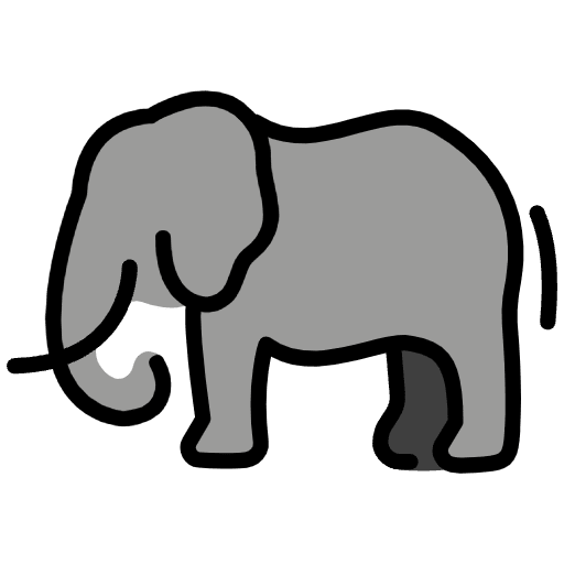 Elephant Emoji from OpenMoji Set
