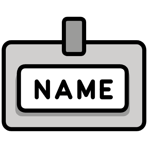 European Name Badge Emoji from OpenMoji Emoji Set