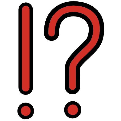 Exclamation Question Mark Emoji from OpenMoji Emoji Set
