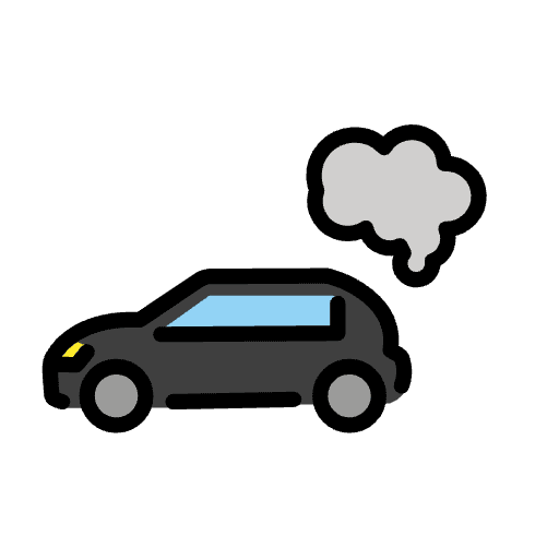 Exhaust Gases Car Emoji from OpenMoji Emoji Set