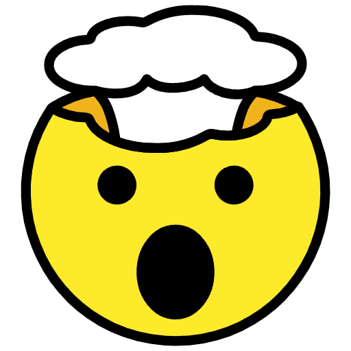Exploding Head Emoji from OpenMoji Emoji Set