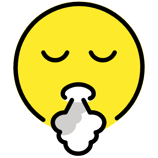 Face Exhaling Emoji from OpenMoji Emoji Set