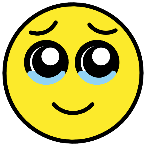 Face Holding Back Tears Emoji from OpenMoji Emoji Set