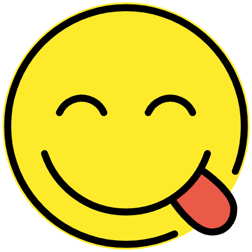 Face Savoring Food Emoji from OpenMoji Emoji Set
