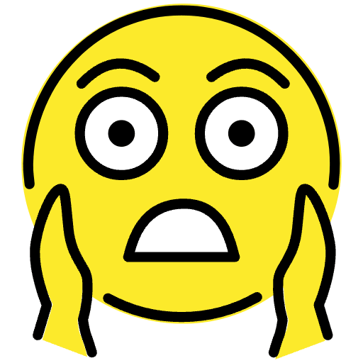 Face Screaming In Fear Emoji from OpenMoji Set