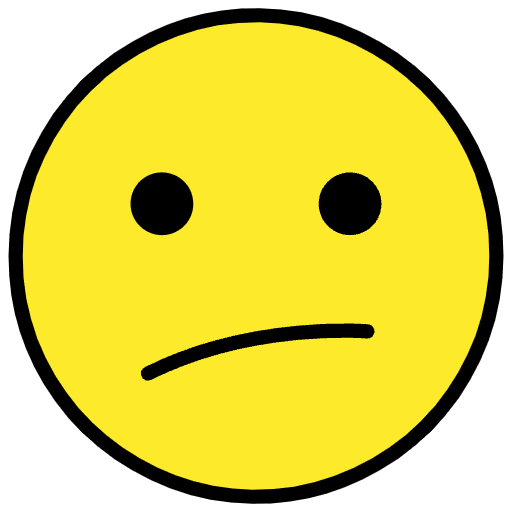 Face With Diagonal Mouth Emoji from OpenMoji Emoji Set