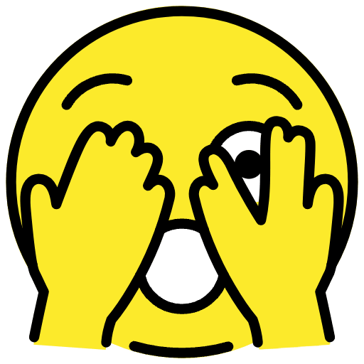 Face With Peeking Eye Emoji from OpenMoji Emoji Set