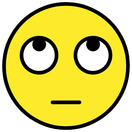 Face With Rolling Eyes Emoji from OpenMoji Emoji Set