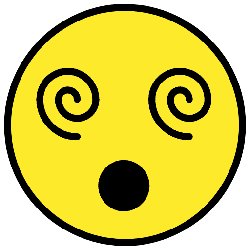 Face With Spiral Eyes Emoji from OpenMoji Emoji Set