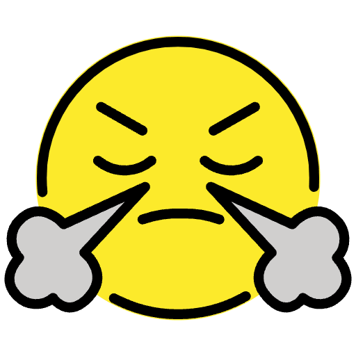 Face With Steam From Nose Emoji from OpenMoji Emoji Set