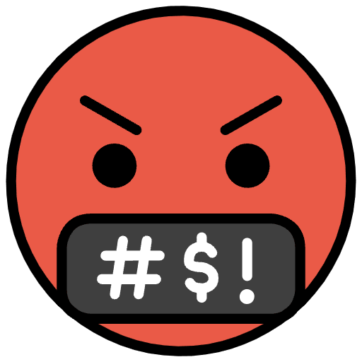 Face With Symbols On Mouth Emoji from OpenMoji Emoji Set