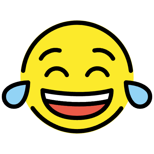 Face With Tears Of Joy Emoji from OpenMoji Emoji Set