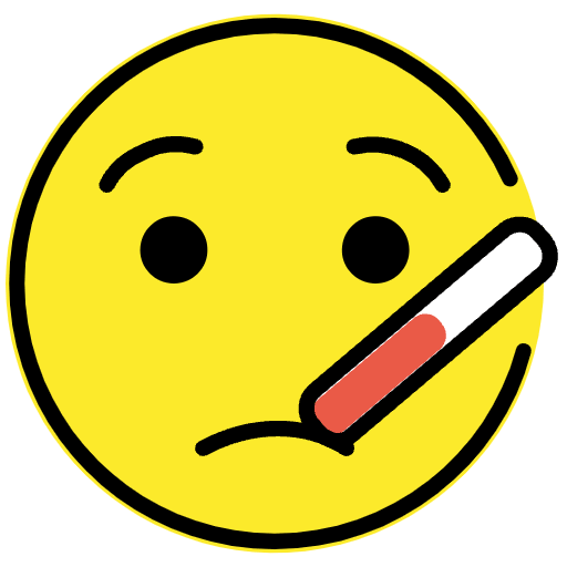 Face With Thermometer Emoji from OpenMoji Emoji Set